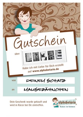 Gutscheine-247.de - Infos & Tipps rund um Gutscheine | Last Minute Weihnachtsgutschein von alphabetario, mit dem Geschenk  LIEBE, aus Alphabet Fotos.