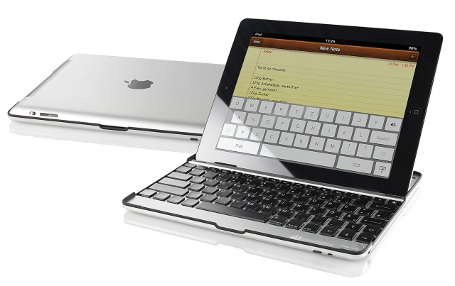 Handy News @ Handy-Infos-123.de | GeneralKeys Alu-Schutzcover ISC-288 m. integrierter Tastatur fr iPad2