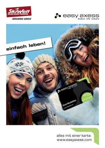 Tickets / Konzertkarten / Eintrittskarten | Die SkiWelt Wilder Kaiser-Brixental nutzt als erstes Skigebiet das neue Freizeit-Portal von easy axess.