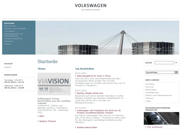 CMS & Blog Infos & CMS & Blog Tipps @ CMS & Blog-News-24/7.de | Die Corporate Website von Volkswagen