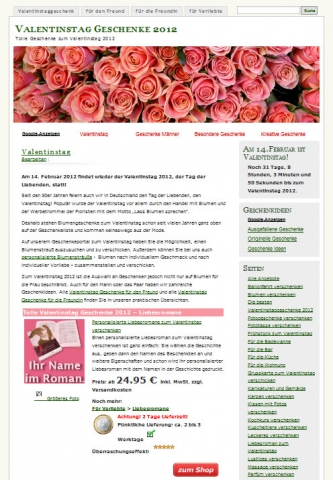 Valentinstag-Infos.de - Infos & Tipps rund um den Valentinstag | Am 14. Februar 2012 ist wieder Valentinstag