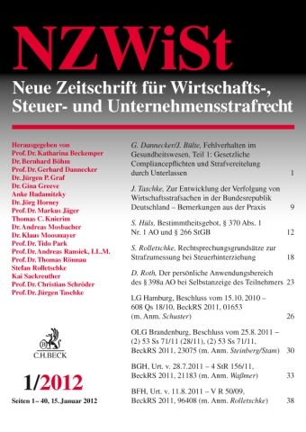 RechtsPortal-24/7.de - Recht & Juristisches | Die neue NZWiSt aus dem Verlag C.H.Beck