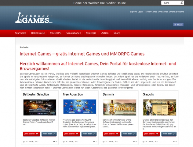 Browser Games News | Startseite von www.internet-games.com