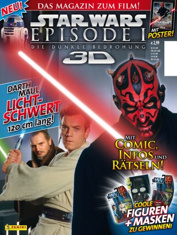 Deutsche-Politik-News.de | Zum Kinostart der Episode I der Star Wars-Saga in 3D bringt Panini am 1. Februar das offizielle Magazin zum Film in den Zeitschriftenhandel.