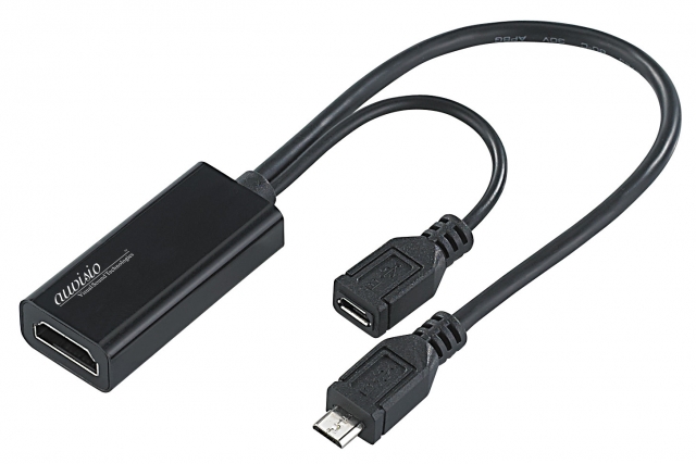 News - Central: auvisio Video-MHL-Adapter fr Smartphones, Micro-USB auf HDMI