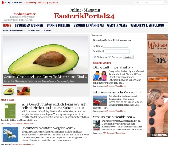 News - Central: Das neue große Esoterikportal24.de - das Spirituelles Onlinemagazin