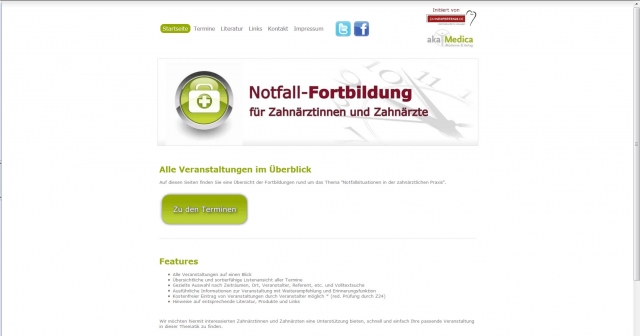 Tickets / Konzertkarten / Eintrittskarten | Bild der Website Notfallfortbildung-Zahnarzt