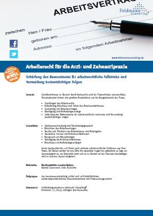 Deutsche-Politik-News.de | Seminarveranstaltung: Arbeitsrecht in der Arzt- und Zahnarztpraxis