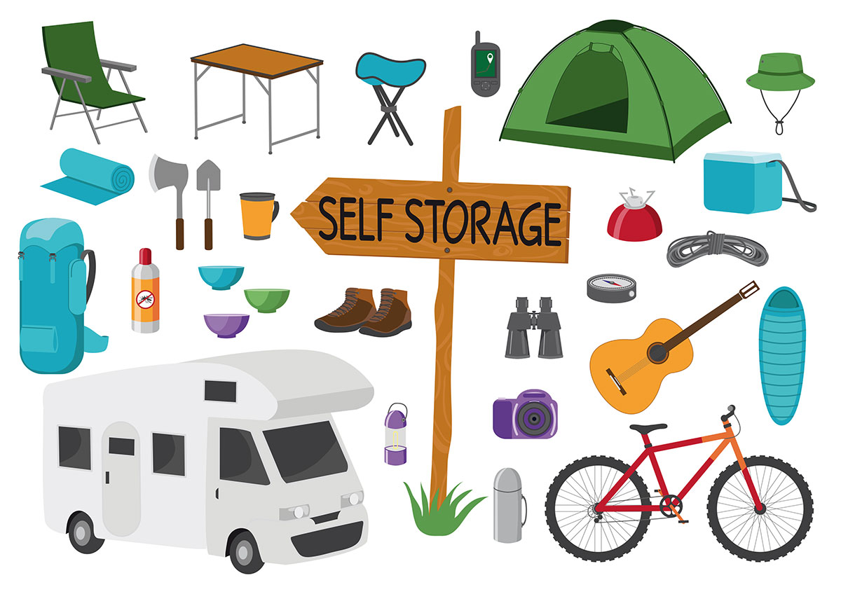 Campingausrstungen und sogar Wohnmobile lagern in den Wintermonaten sicher, sauber und trocken in modernen Self Storage und Car Storage Lagerhusern