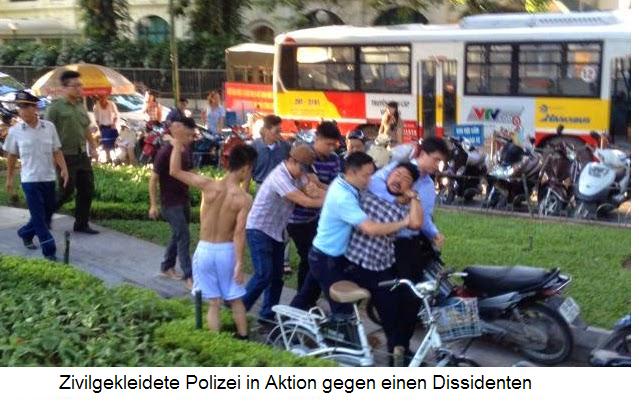 Deutsche-Politik-News.de | Zivilgekleidete Polizei in Aktion gegen einen Dissidenten