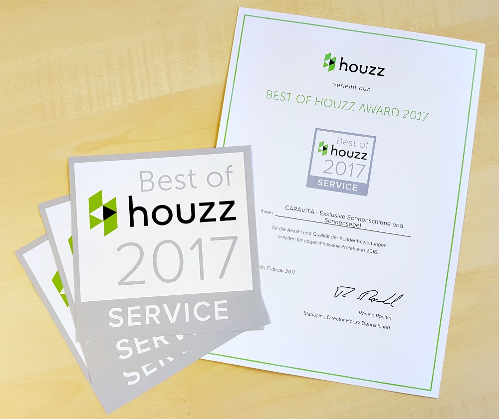 Deutsche-Politik-News.de | CARAVITA wird dem Best of HOUZZ-Award 2017 im Bereich Service ausgezeichnet