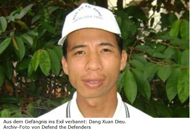 Foren News & Foren Infos & Foren Tipps | Aus dem Gefngnis ins Exil verbannt: Dang Xuan Dieu. Archiv-Foto von Defend the Defenders