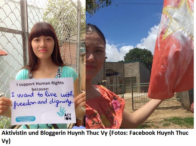 Aktivistin und Bloggerin Huynh Thuc Vy