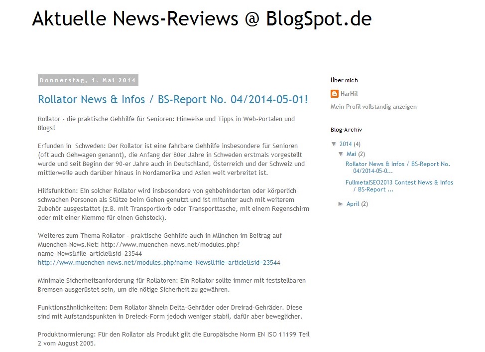 CMS & Blog Infos & CMS & Blog Tipps @ CMS & Blog-News-24/7.de | Foto: Aktuelle News-Reviews @ BlogSpot.de