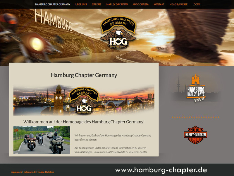 Tickets / Konzertkarten / Eintrittskarten | Webscreen der Website des Hamburg Chapter Germany