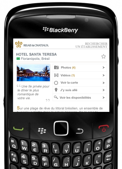 Hotel Infos & Hotel News @ Hotel-Info-24/7.de | Neue Relais & Châteaux App für Blackberry