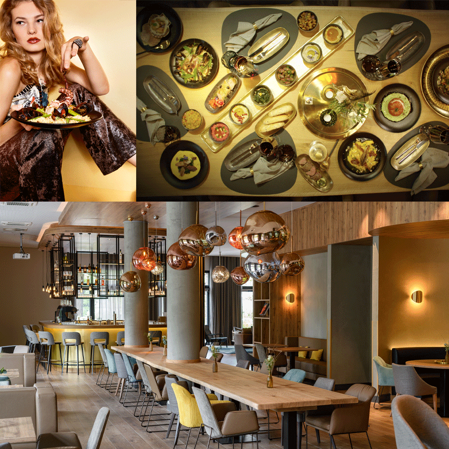 Das Restaurant Gold&Brown soll der neue Place-To-Be in Regensburg werden. (Fotos: Bild 1 © Simona Kehl, Bild 2 © Filmanstalt, Bild 3 © Novotel)