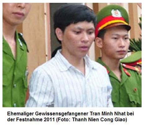 Foren News & Foren Infos & Foren Tipps | Ehemaliger Gewissensgefangener Tran Minh Nhat bei der Festnahme 2011 (Foto: Thanh Nien Cong Giao)
