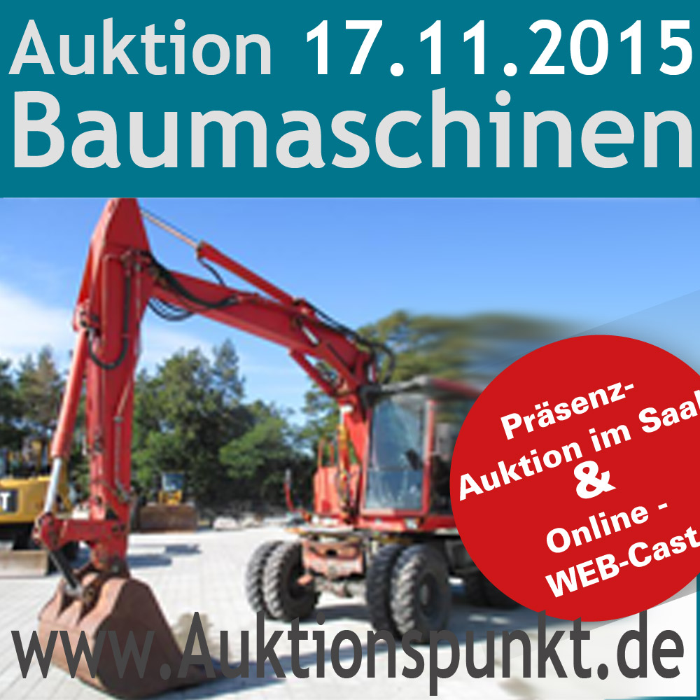 Deutsche-Politik-News.de | Ankndigung Baumaschinen-Auktion am 17.11.2015