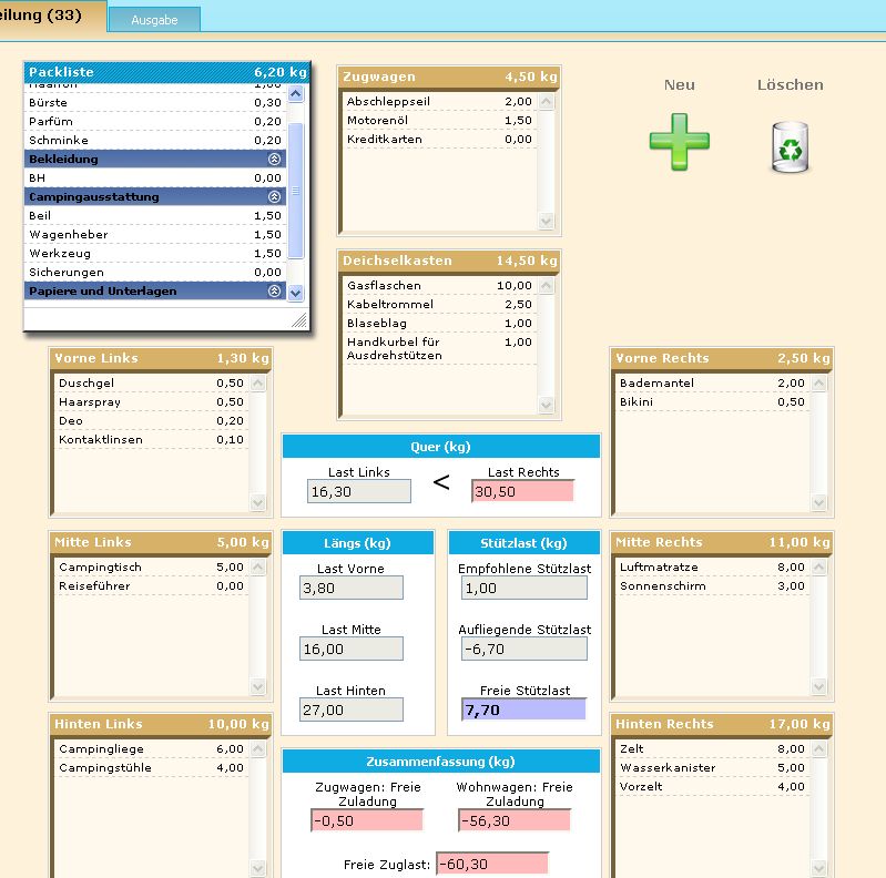 Forum News & Forum Infos & Forum Tipps | Wohnwagen-Beladungsrechner neu bei campen.de