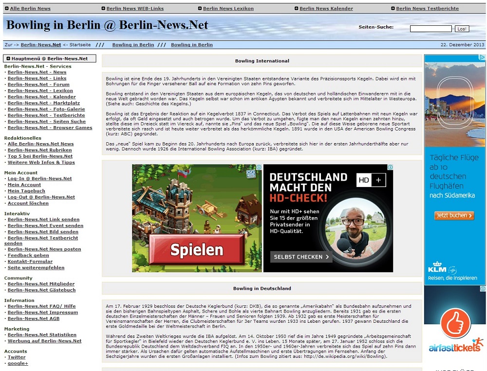 Spanien-News.net - Spanien Infos & Spanien Tipps | Foto: Bowling in Berlin @ Bowling.Berlin-News.Net