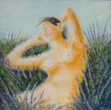 Foto: Das Lavendel-Mdchen, Acryl/Leinwand, 80x80 cm
