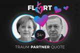 Links im Internet: Foto: Nur 34% Traumpartner-Quote fr Angela Merkel und Recep Erdogan
