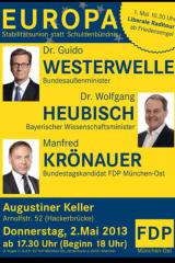 Deutsche-Politik-News.de | Foto: Plakat der FDP zur Europa-Veranstaltung