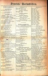 Historisches @ Historiker-News.de | Foto: Seite 1 (1. Ausgabe) der Deutschen Verlustlisten des 1. Weltkrieges.