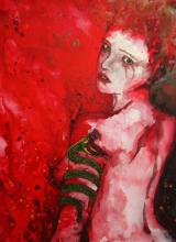 Foto: >> Abschied <<, 70cm x 50cm, Tinten auf Leinwand