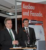 Deutsche-Politik-News.de | (vL) Umweltminister Franz Untersteller, Rainer Knig, 1. Vorsitzender des Fachverband der Stuckateure