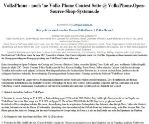 Suchmaschinenoptimierung & SEO - Artikel @ COMPLEX-Berlin.de | VolksPhone - Zwischenstand 2 !