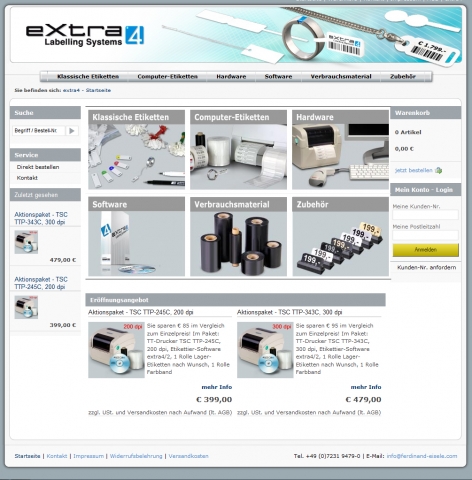 eXtra4-Webshop mit Erffnungsangeboten unter www.shop.extra4.com  | Freie-Pressemitteilungen.de