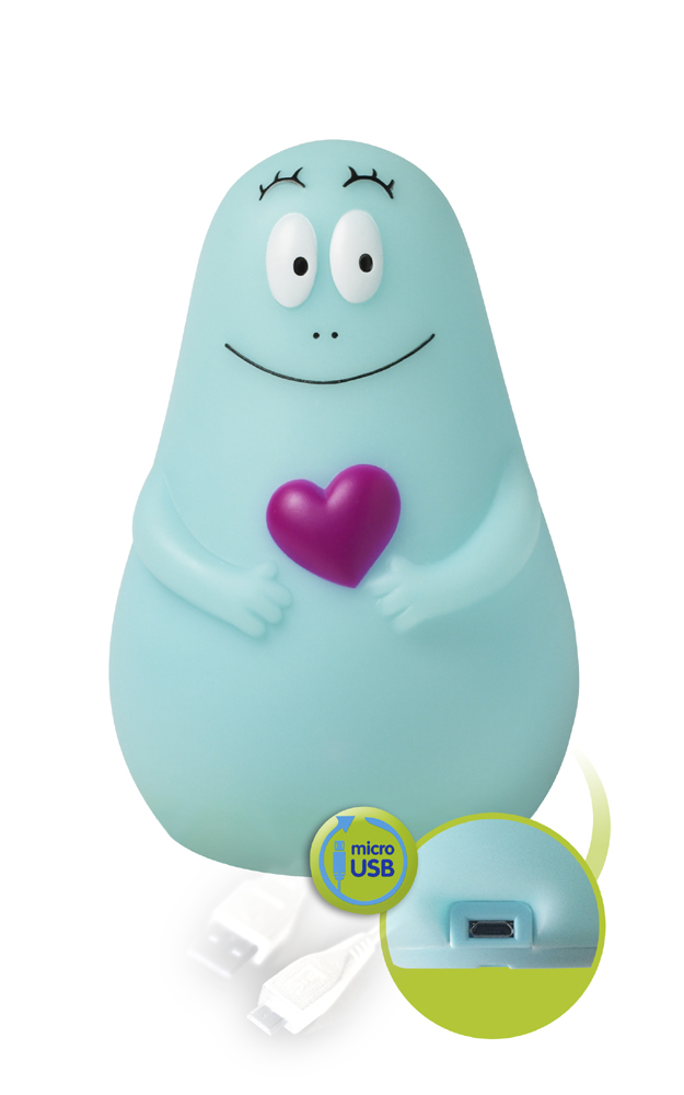 Praktisch: Die niedliche Barbapapa-Leuchte ist jetzt auch mit USB-Schnittstelle erhltlich  | Freie-Pressemitteilungen.de