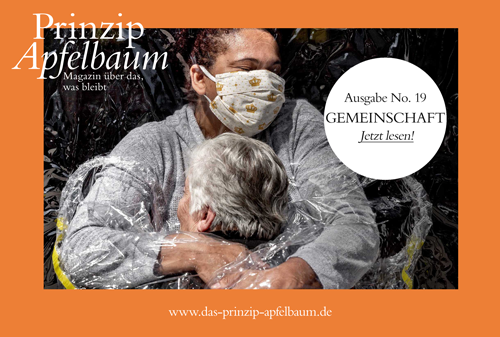 GEMEINSCHAFT Neue Ausgabe des kostenlosen Online-Magazins Prinzip Apfelbaum  Bildnachweis:  Initiative Mein Erbe tut Gutes. Das Prinzip Apfelbaum unter Verwendung von Mads Nissen / Picture Alliance | Freie-Pressemitteilungen.de