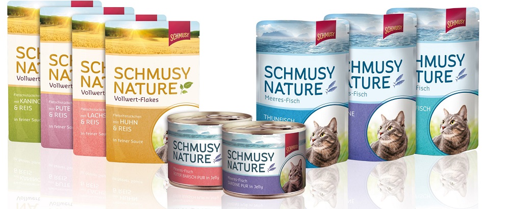 Die neuen Produktlinien: Schmusy Nature Vollwert-Flakes und Meeres-Fisch. | Freie-Pressemitteilungen.de