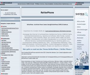 ReVierPhone SEO-Contest-Seite Screen Shot | Freie-Pressemitteilungen.de